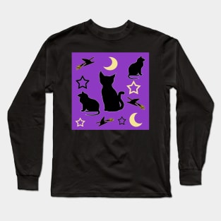 Cats and Witch Hats Long Sleeve T-Shirt